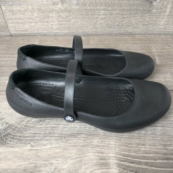 CROCS Women's Black Flats - Picture 7 of 13